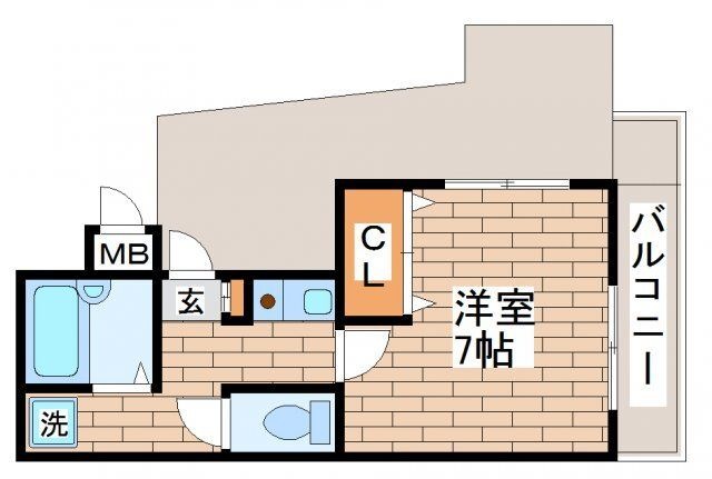 拡大写真：テンボス丸山II 1階101の間取り