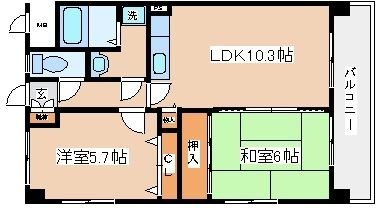 拡大写真:神戸市長田区東尻池町1丁目 3階303の間取り