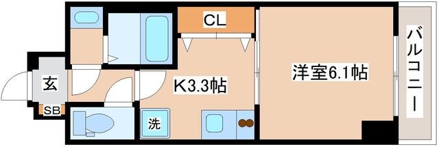 拡大写真:セオリー神戸アクアグルーブ 2階202の間取り