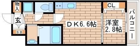 拡大写真:セレニテ神戸元町 3階309の間取り
