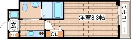 拡大写真:セレニテ神戸元町 7階702の間取り