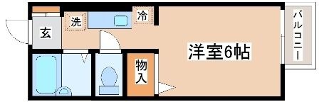 拡大写真:ドルフ御影 2階203の間取り