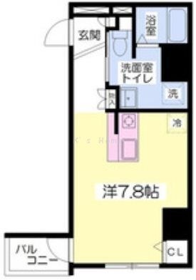 拡大写真:神戸市中央区元町通7丁目 7階713の間取り