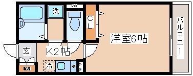 拡大写真：パピヨン青木 3階301の間取り