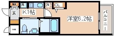 拡大写真:エステムプラザ神戸三宮ルクシア 2階811の間取り