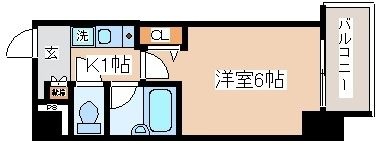 拡大写真:エスリード三宮第3 9階902の間取り