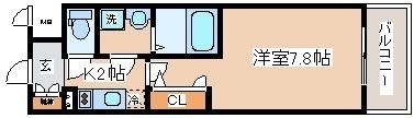 拡大写真:エスリード三宮旭通 8階802の間取り