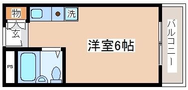 拡大写真:カサベラ神戸 5階513の間取り
