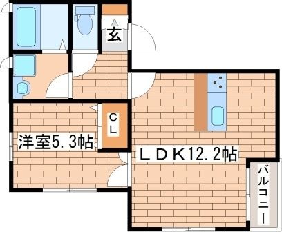 拡大写真:プライム御影本町 2階201の間取り