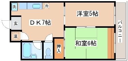 拡大写真:甲南ビル 3階302の間取り