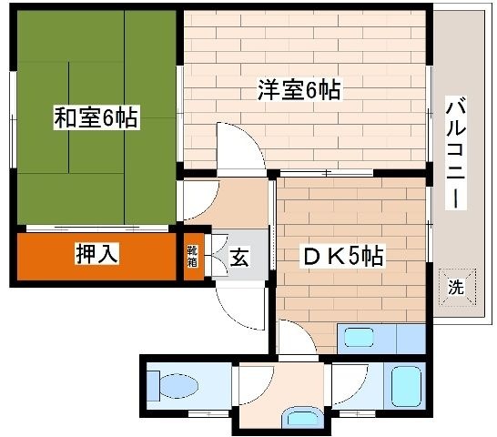 拡大写真:ヒルト丸山 3階301の間取り