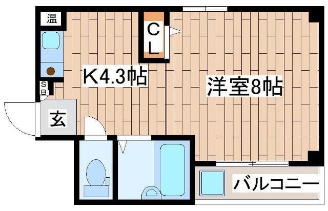 拡大写真:リーベン美幸 4階403の間取り