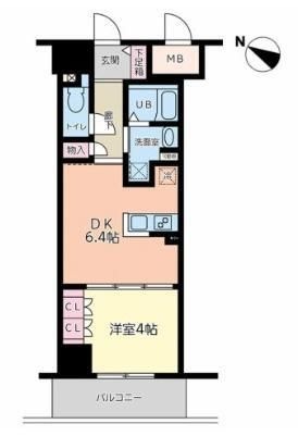 拡大写真:神戸元町Noah 9階905の間取り