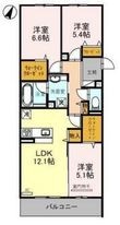 ラポール岡本の間取図