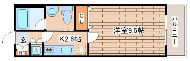 拡大写真:リーガル神戸三宮フラワーロード 7階703の間取り