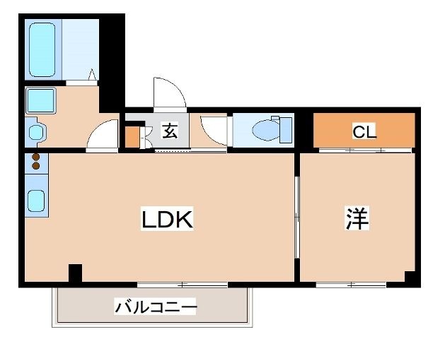 拡大写真:サンシエ神戸元町 4階403の間取り
