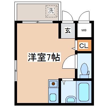 拡大写真:シティライフ稗原 4階402の間取り