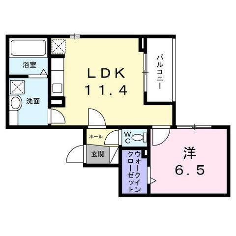 拡大写真:ヒカルサ明石土山 2階201の間取り