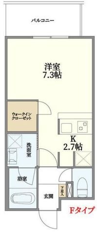 拡大写真:ウェルスクエア神戸住吉 3階307の間取り