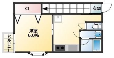 拡大写真：サンフォード上ヶ原 2階202の間取り