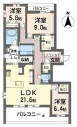 シークリサンス岡本の間取図