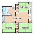 名谷1団地3号棟の間取図