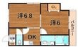 六甲ハイツの間取図