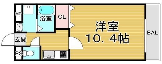拡大写真:キャッスルプラザ甲子園アネックス 5階502の間取り