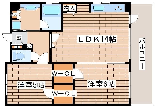 拡大写真:プレジール三ノ宮Ⅱ 12階1202の間取り
