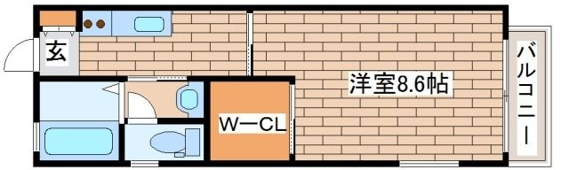 拡大写真:シャーメゾン甲南山手 2階205の間取り