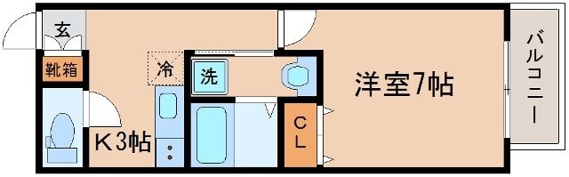 拡大写真：ＣＩＴＹ　ＳＰＩＲＥ神戸元町Ⅰ 3階307の間取り