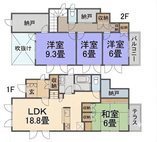 拡大写真:若草町2丁目貸家 1階1の間取り