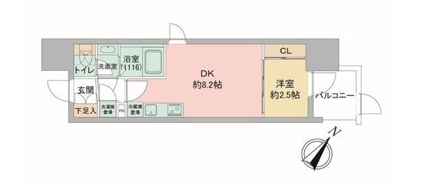 拡大写真:セレニテ神戸駅前アリエ 12階1201の間取り