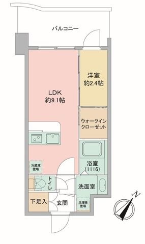 拡大写真:セレニテ神戸駅前アリエ 12階1206の間取り