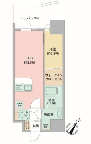拡大写真:セレニテ神戸駅前アリエ 8階807の間取り