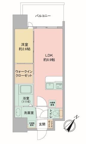 拡大写真:セレニテ神戸駅前アリエ 3階308の間取り