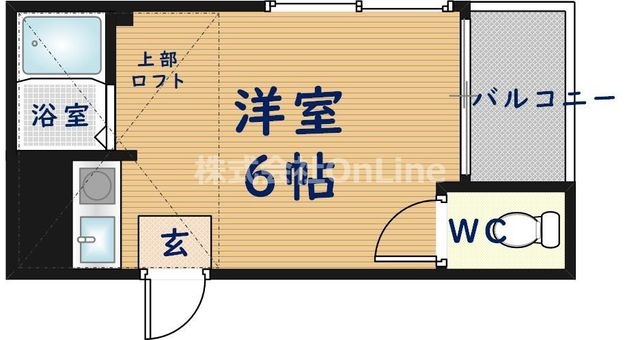 拡大写真:東大阪市吉田8丁目 1階105の間取り