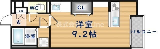 拡大写真:レオネクストみやびⅡ 2階208の間取り