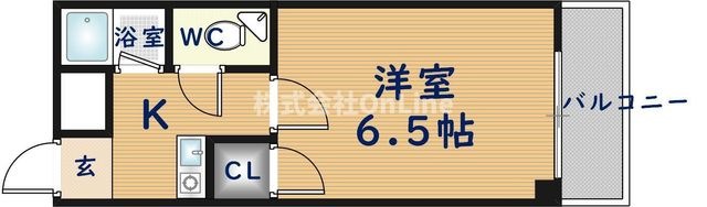 拡大写真:東大阪市足代2丁目 4階403の間取り