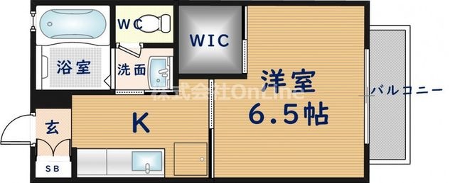 拡大写真:東大阪市御厨中2丁目 2階205の間取り