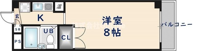 拡大写真：東大阪市荒本新町 5階503の間取り