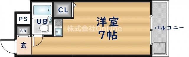 拡大写真:東大阪市小若江2丁目 1階110の間取り