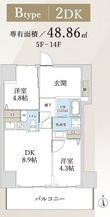 東大阪市足代2丁目の間取図