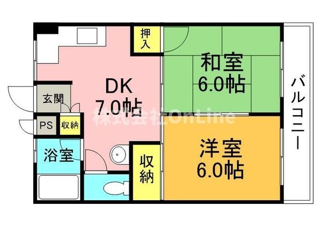 拡大写真:寿コーポ 1階401の間取り