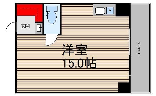 拡大写真:南堀江スカイハイツ 7階710の間取り