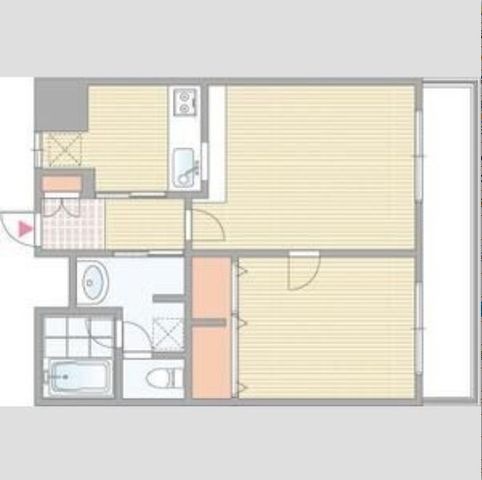 拡大写真:大阪市中央区島之内1丁目 2階203の間取り