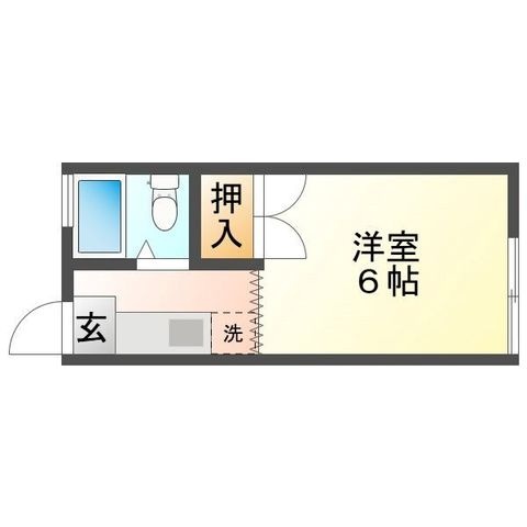 拡大写真:ひだまりのCappuccino 2階207の間取り