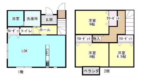 拡大写真:御成町借家 1階Dの間取り