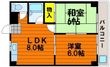 写真:メゾンフルールⅠ 2階202の間取図