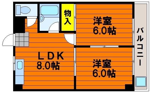 拡大写真:メゾンフルールⅠ 3階303の間取り